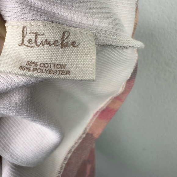 Let Me Be Anthropologie Shirt Womens S Floral Mock Neck Romantic Cottagecore - Picture 6 of 8